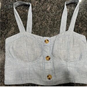 Aeropostale Women’s Cropped Button Up Top